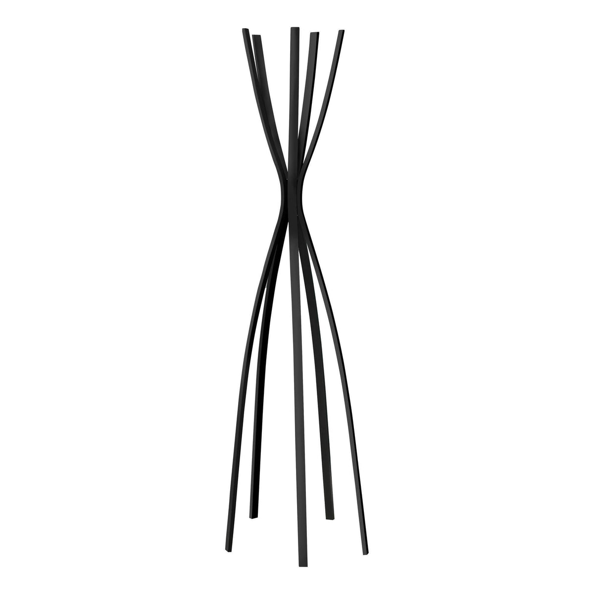 Contemporary Metal Coat Rack Satin Black P472484