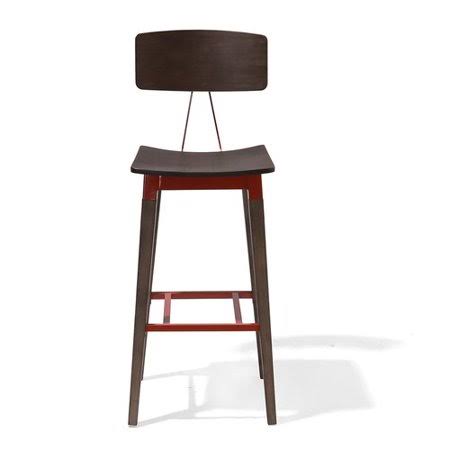 Ash/Brick Red 30x22 Bar Stool S58439