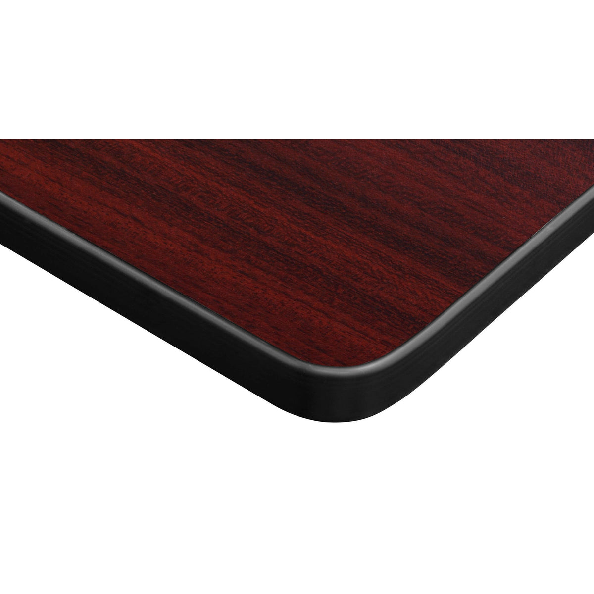 Mahogany Black Square Mobile Breakroom Table O907077