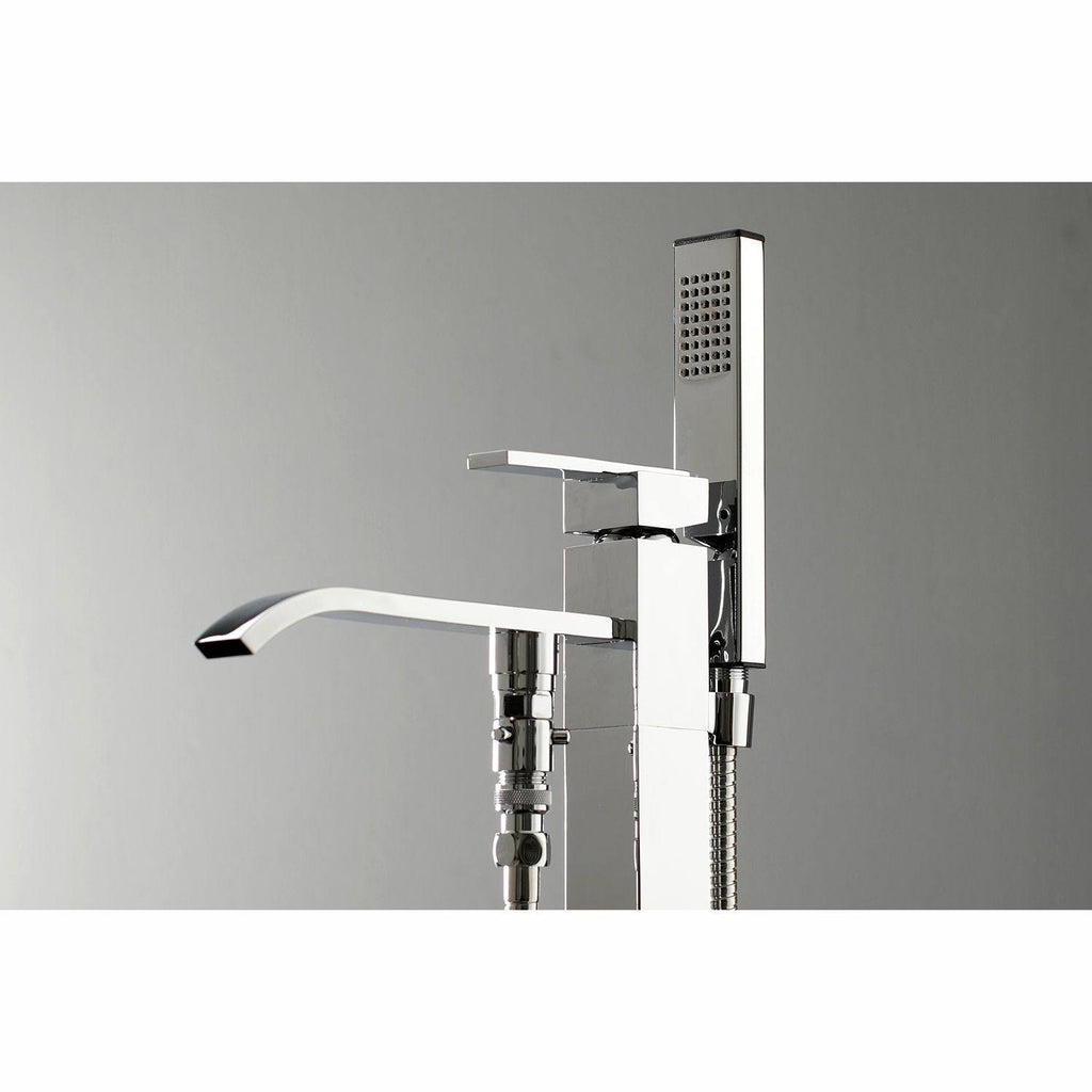 Brushed Brass Freestanding Tub Faucet with Hand Shower Z2692