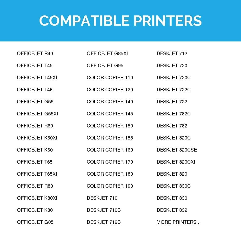 7-Pack Remanufactured Ink Cartridge for HP 45 & HP 23 A643263
