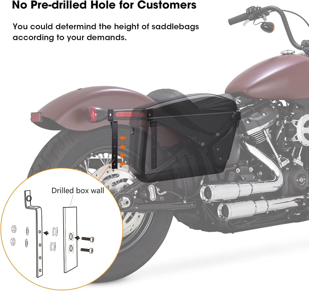 Motorcycle Hard Saddlebags with Mounting Kits R131