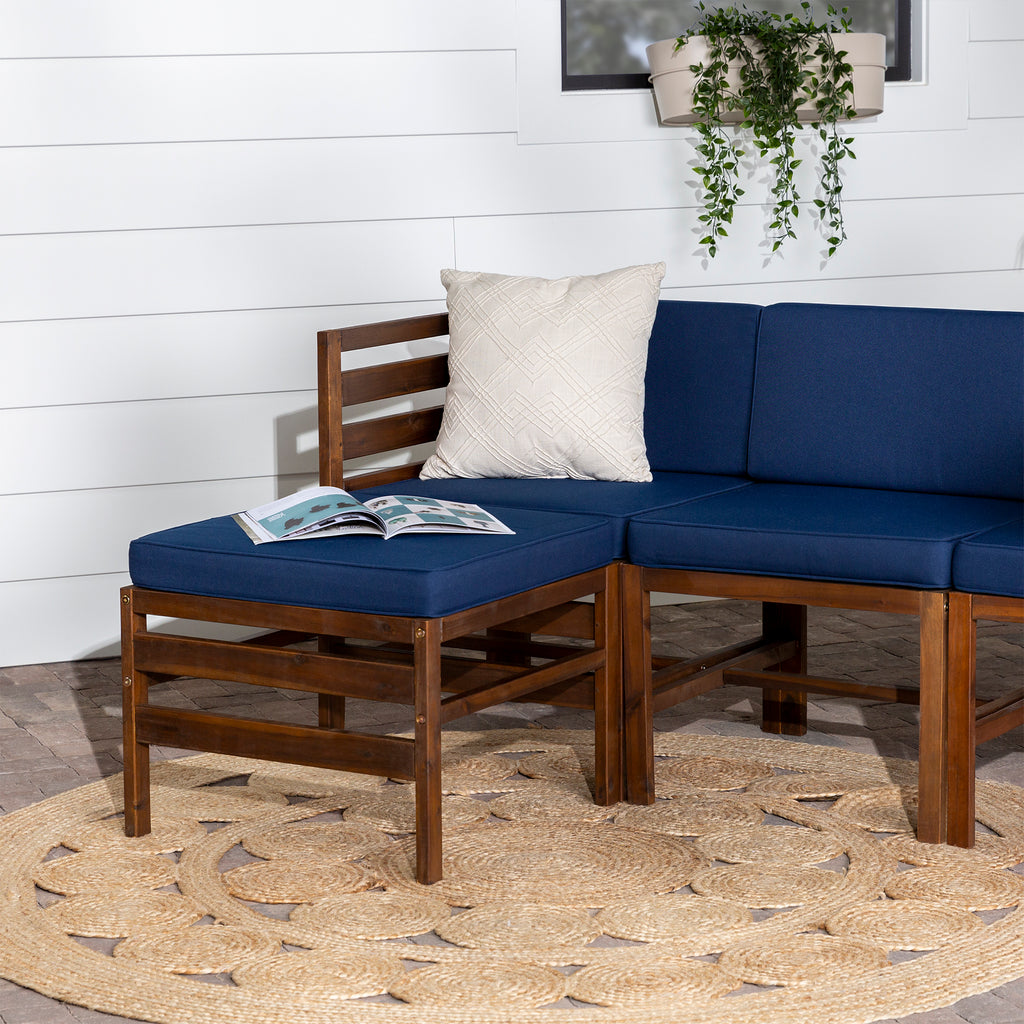 Navy 4 Piece Modular Patio Sectional D843506