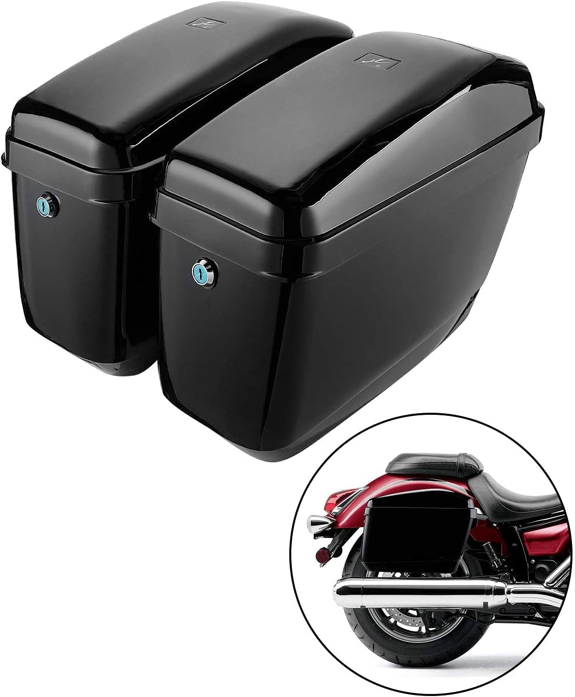 Motorcycle Hard Saddlebags with Mounting Kits R131