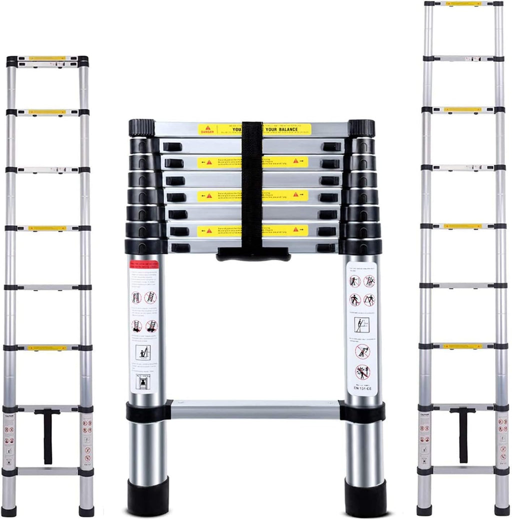 Telescoping Ladder 8.5FT 2.6M Aluminum Ladder F5753