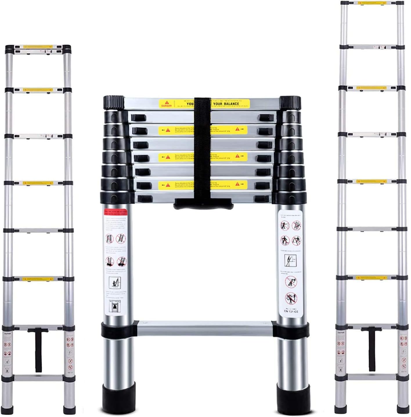 Telescoping Ladder 8.5FT 2.6M Aluminum Ladder F5753
