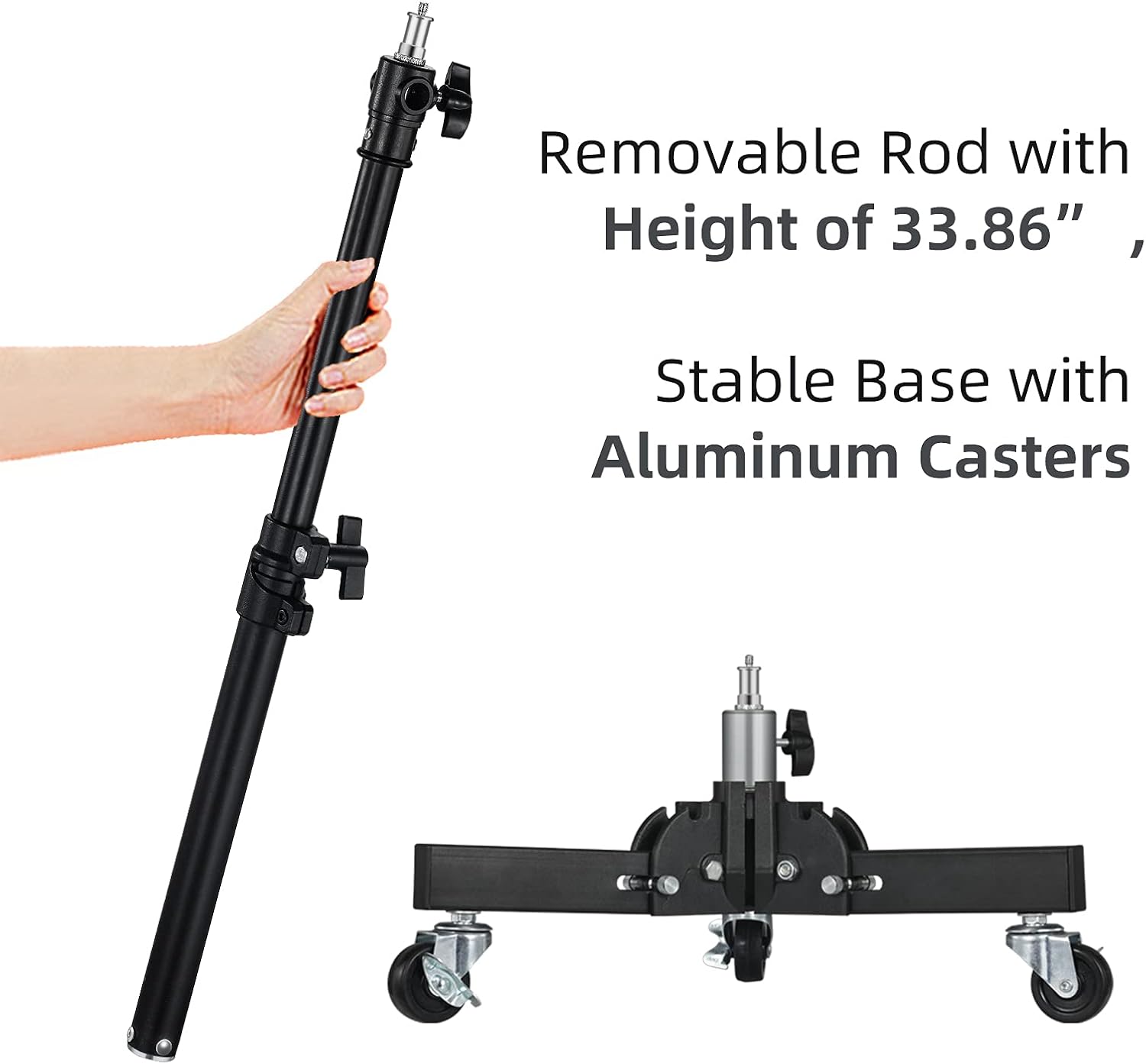 2 Pack Heavy Duty Aluminum Alloy Photography Light Stands Kit H5863