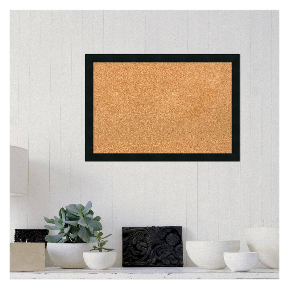 Black Framed Cork Board F210