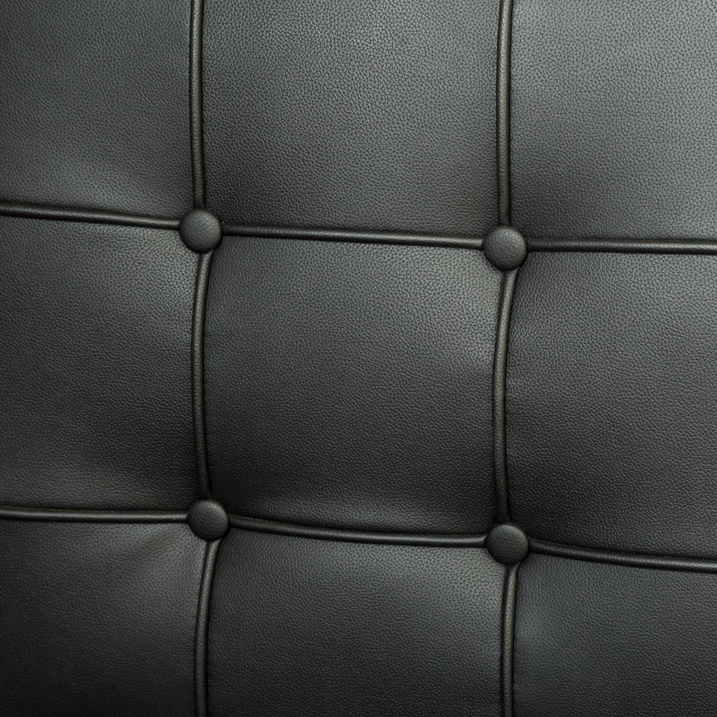 Black Bonded Leather Dining Chairs, Set of 2 O4527