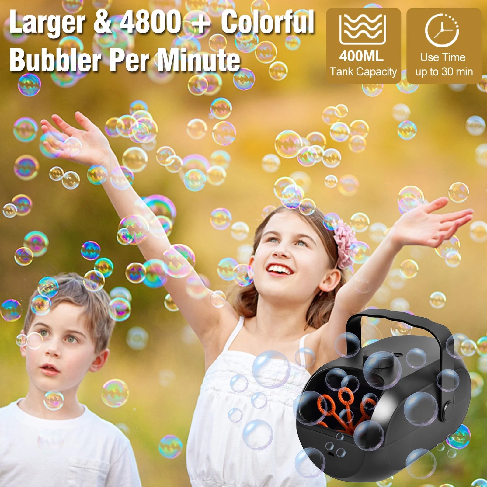 Portable Rechargeable Bubble Machine U8908