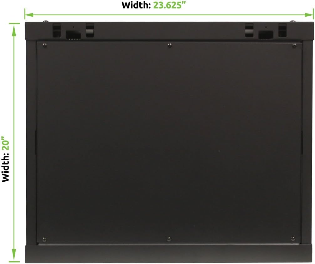 9U Wall Mount Network Server Cabinet Rack Enclosure Glass Door Lock S958