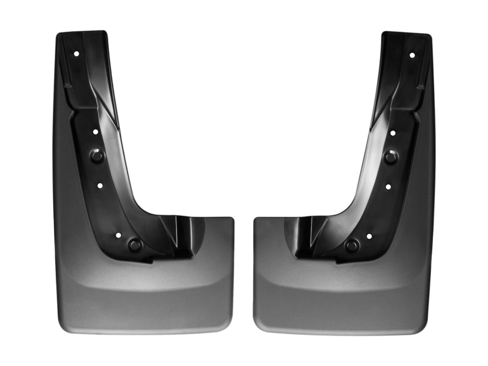 Black Splash Guard MudFlaps for 2007-2012 GMC Acadia, Front Pair M598401