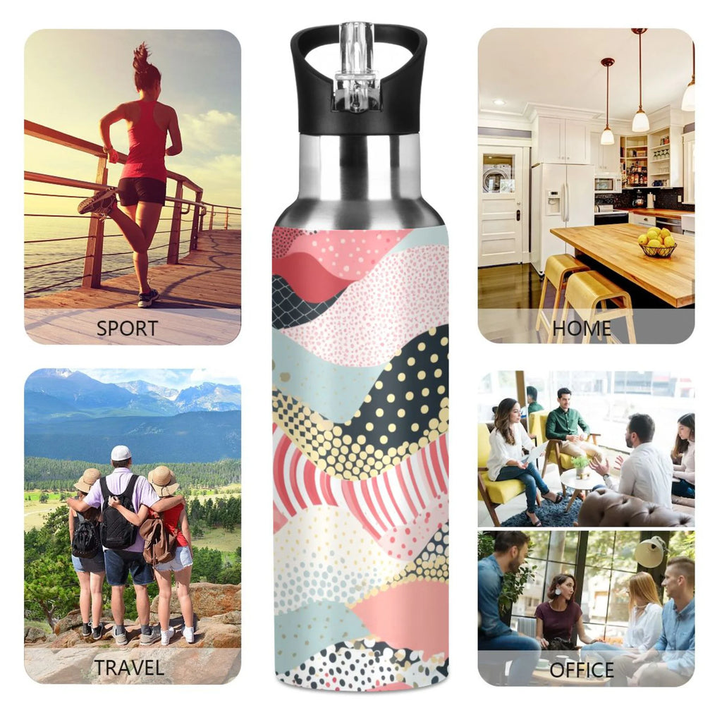 Stainless Steel Insulated Water Bottle with Straw Lid, 20 oz P47383