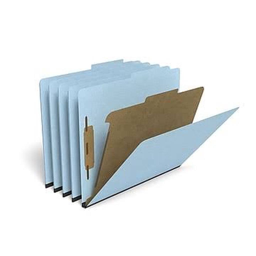 Light Blue Pressboard Classification Folder, Letter size, 20/Box X135575