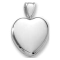 White Gold Heart Picture Locket G2178