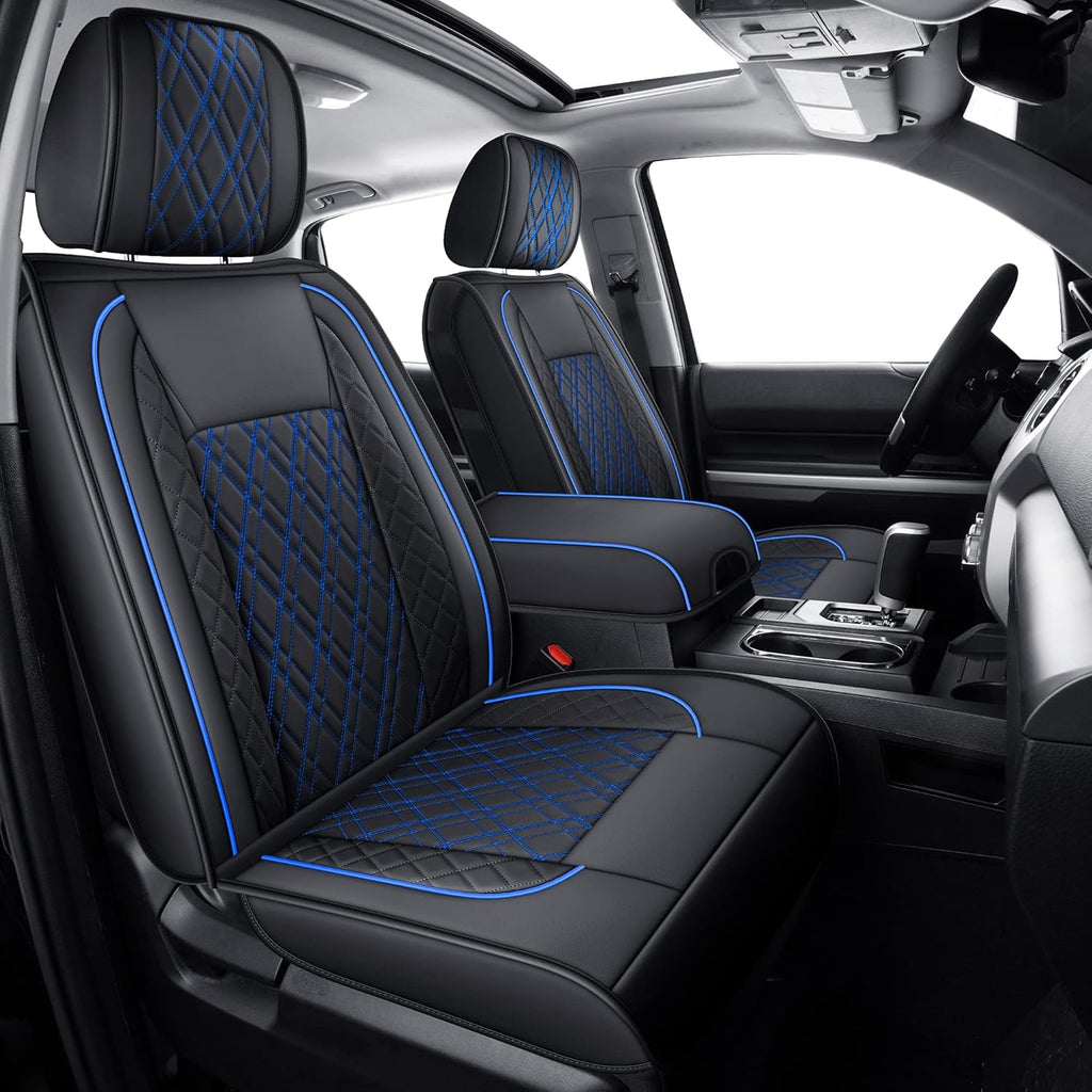 Black Faux Leather Seat Covers S19288