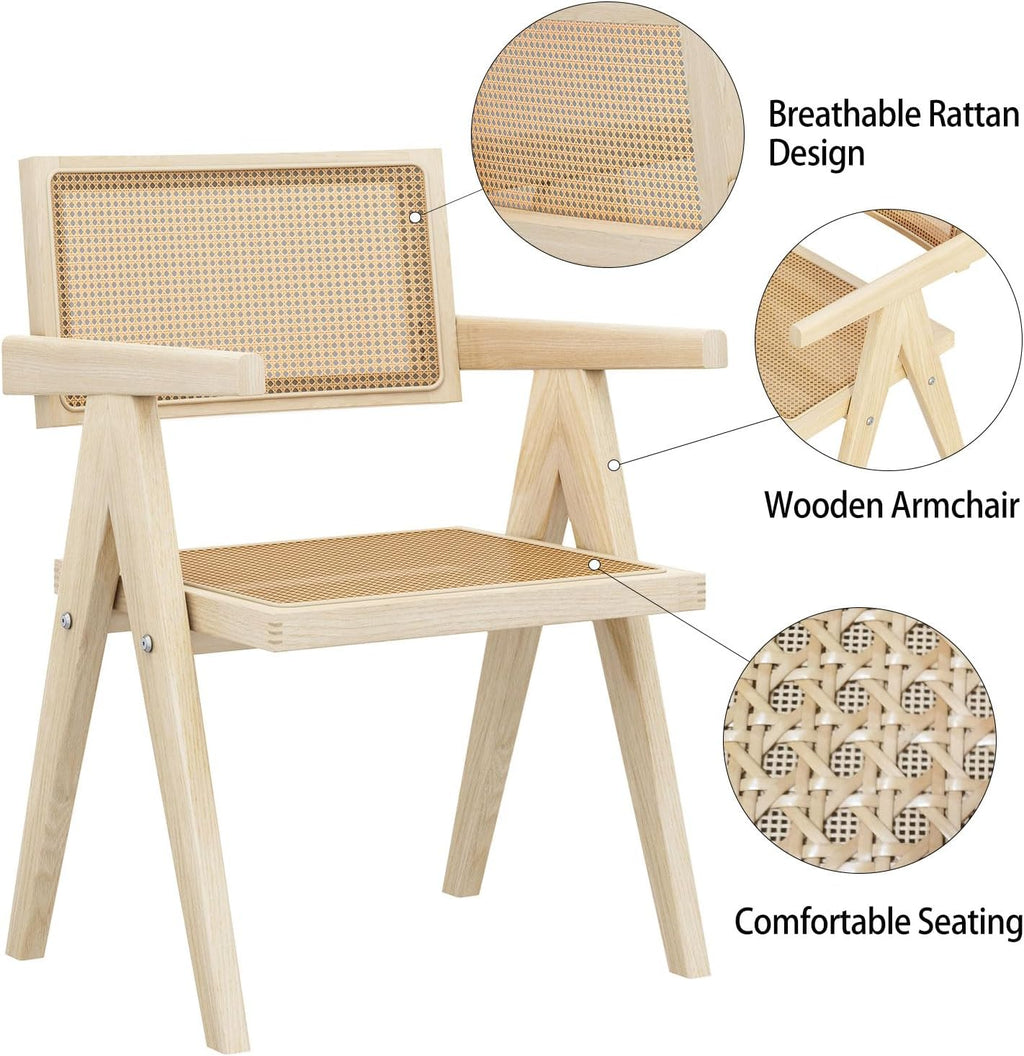Rattan Dining Chair with Armrests X2781