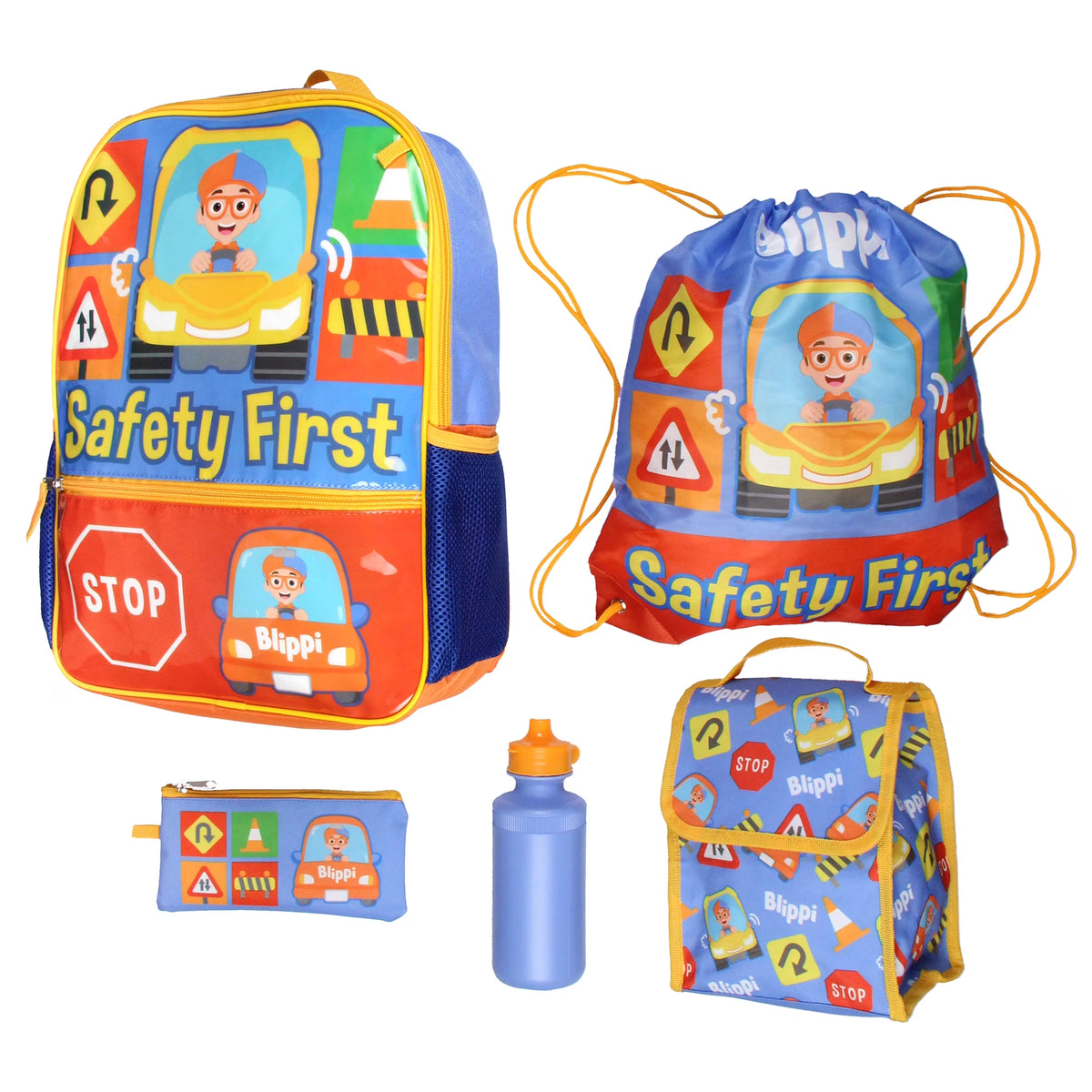 5 Pc Kids School Travel Backpack Set with Lunch Box D4775