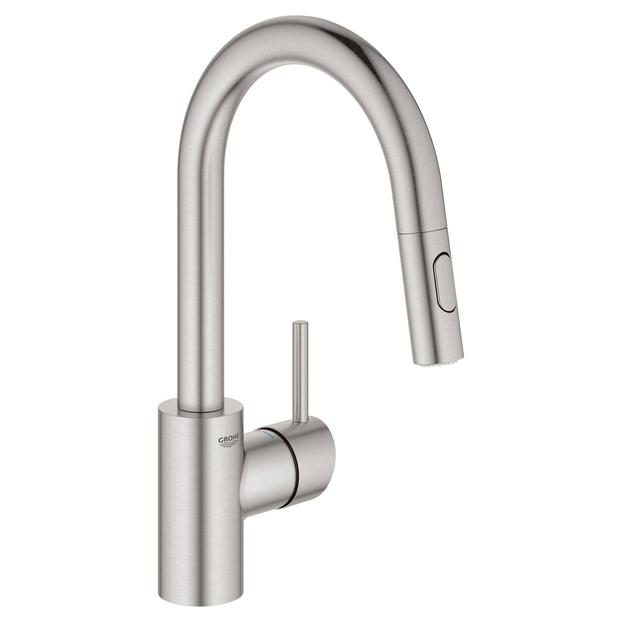 Single-Handle Kitchen Faucet in SuperSteel O17976