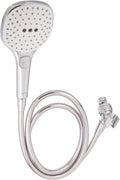 5-inch Handheld Shower Head Set with Hose in White/Chrome, 2.5 GPM R179