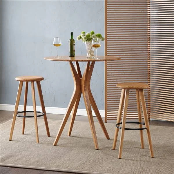 Black Walnut Bar Height Stool Set of 2 Z5223