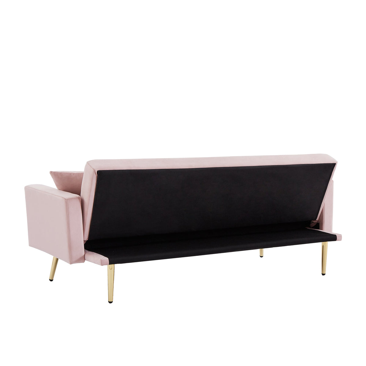 Pink Velvet Convertible Sofa Bed C91189