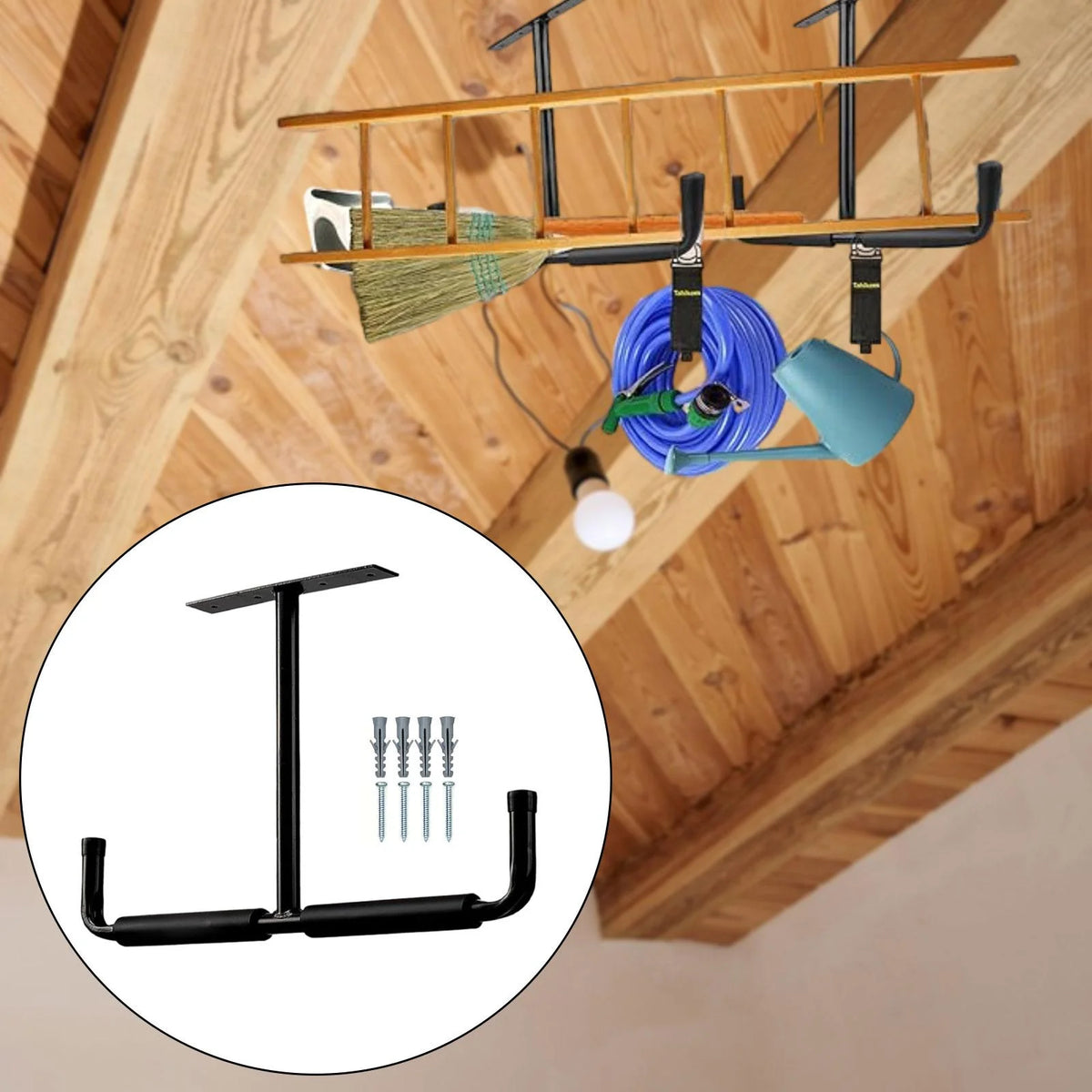 Overhead Garage Storage Hook Ceiling Mounted Metal Utility Hanger Z306