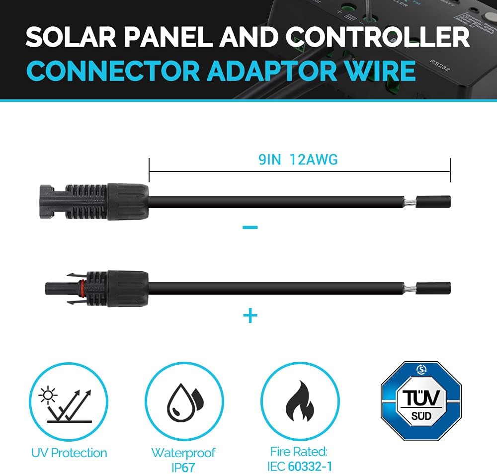400 Watt 12 Volt Monocrystalline Solar Panel Bundle Kit with 4 pcs 100W Panel and 30A PWM Charge Controller B3106