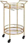 Gold Metal Bar Cart Q546