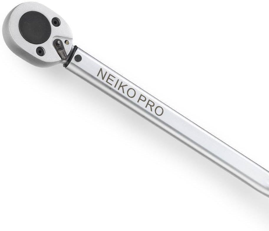 3/4” Drive Adjustable Click Torque Wrench, 50-300 Foot-Pound, Chrome Vanadium Steel S394