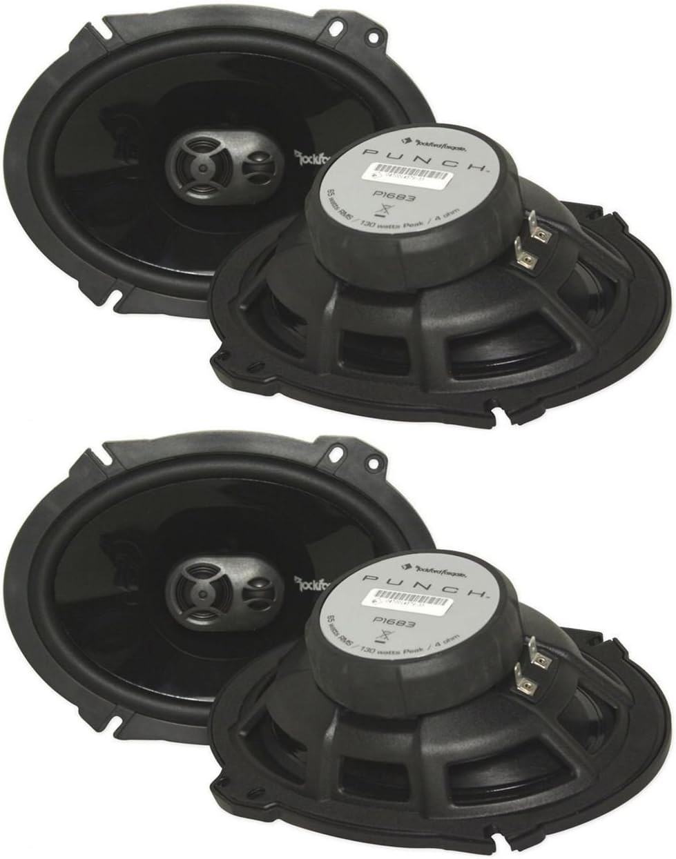 2 Pairs Of 130W 6x8 3-Way Car Stereo Speakers S81353