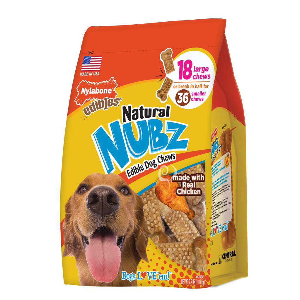 Large Edible Dog Chew Treat, Chicken Flavor, 2.2 Lbs. (18 Count) F40186