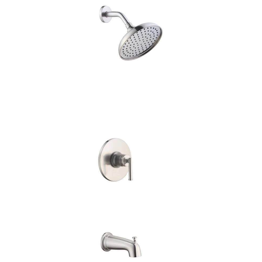 Single-Handle 1-Spray Tub and Shower Faucet in Brushed Nickel E515