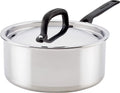 5-Ply Clad Stainless Steel Saucepan with Lid, 3 Quart E347