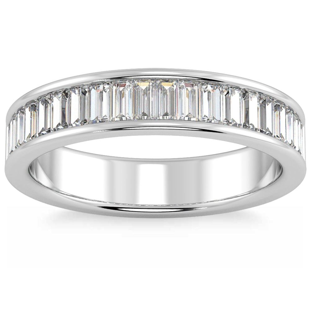 14k Gold Baguette Diamond Channel Set Wedding Ring T18087