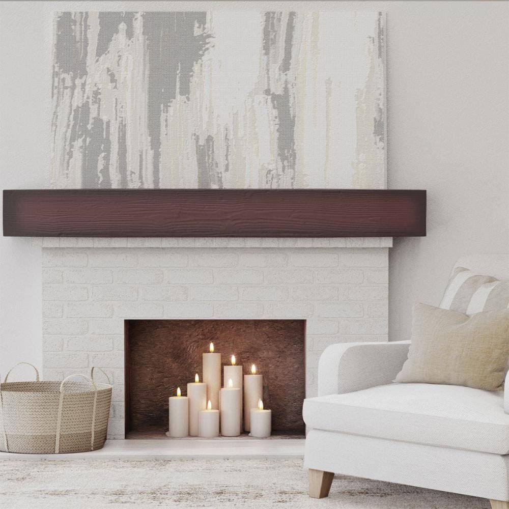 Sandblasted Faux Wood Fireplace Mantel D4861