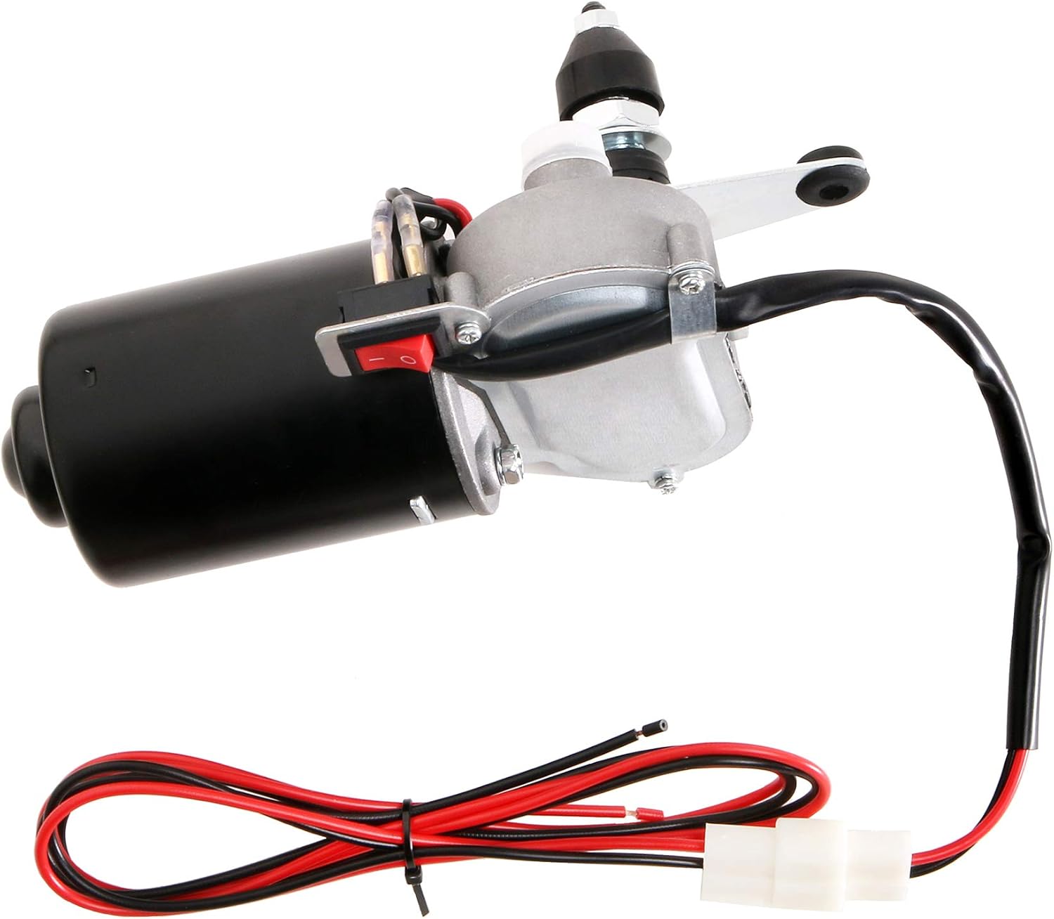 12V Universal Electric Windshield Wiper Motor Kit for UTV ATV Windshields, 13.7" Blade Pack of 2 B60662