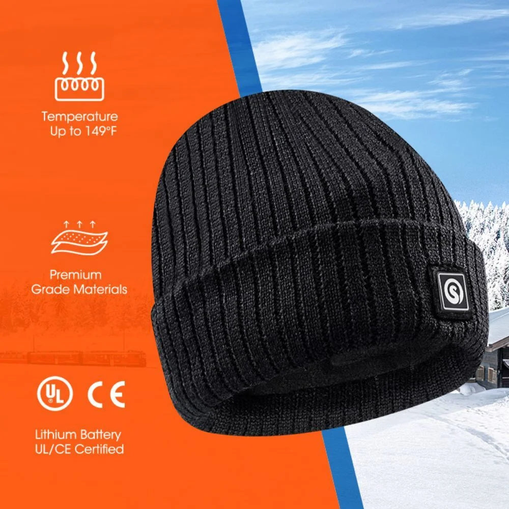 Rechargeable Battery Heating Beanie with 3 Heat Tempo N4016