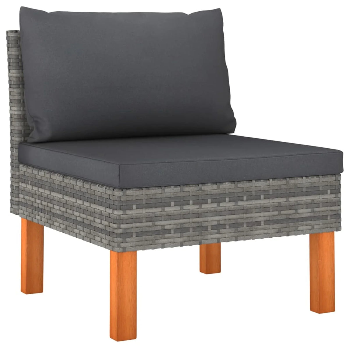 9 Piece Gray Poly Rattan Patio Conversation Set O63236