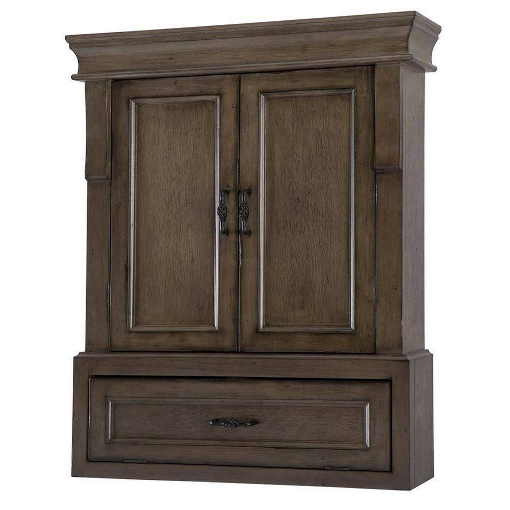 Distressed Grey Bathroom Storage Wall Cabinet K748