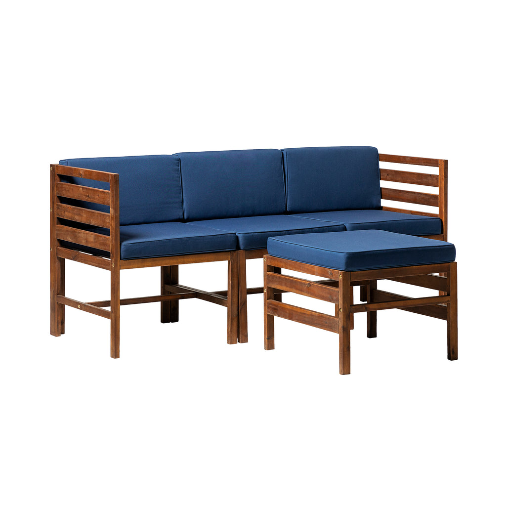 Navy 4 Piece Modular Patio Sectional D843506