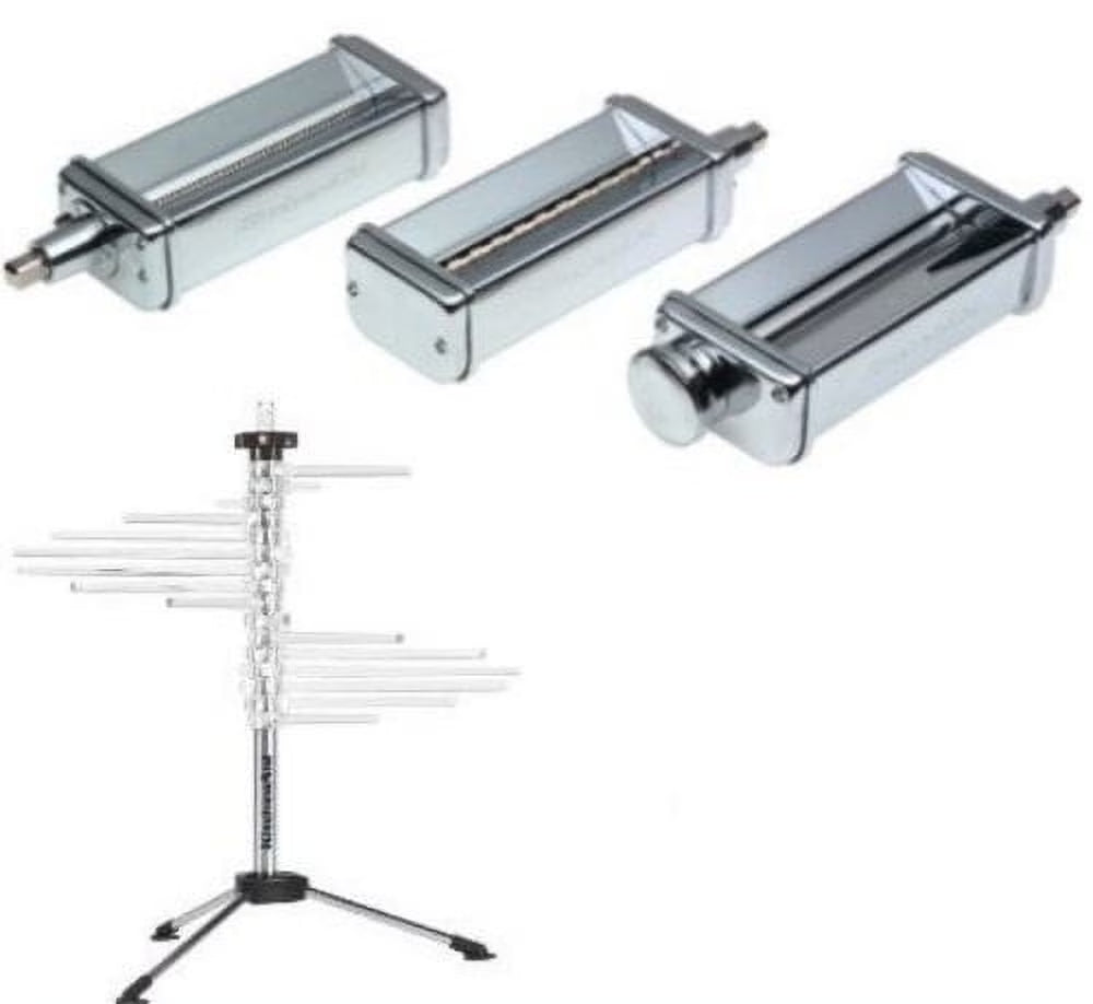 Pasta Roller & Cutter Attachment Set With Pasta Rack L278