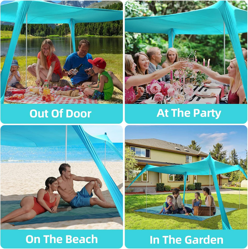 10x10 FT Pop Up Beach Sun Shade Tent with Carrying Bag H742