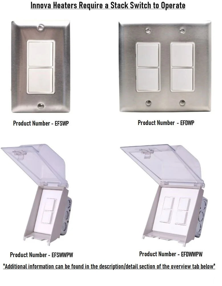 4000 Watt Electric Infrared Dual Element Wall Mount Heater R90064