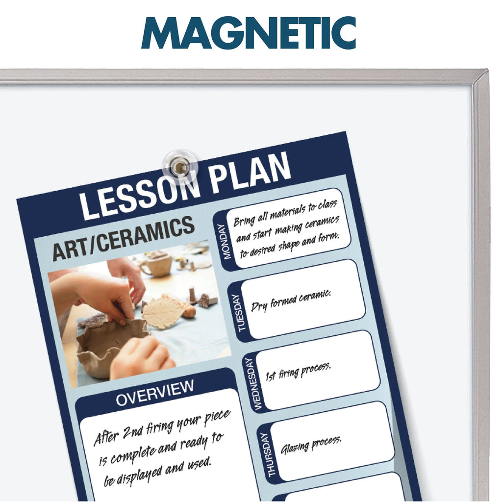 Porcelain Whiteboard 96 x 48 Magnetic Aluminum Frame M682