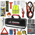 156-Piece Multipurpose Emergency Car Kit with Automotive Tools and First Aid Kit Y93036