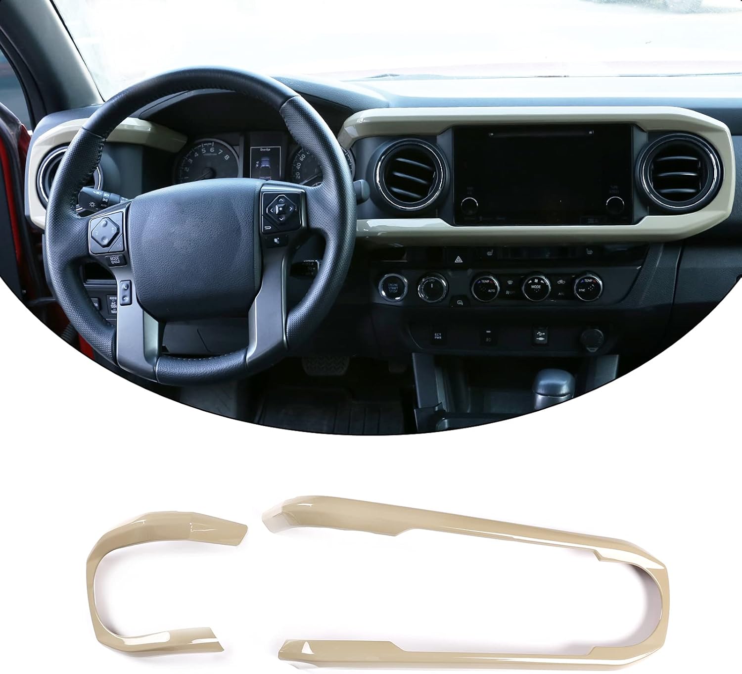Car ABS Dashboard Panel Cover Trim Stickers (red) S995