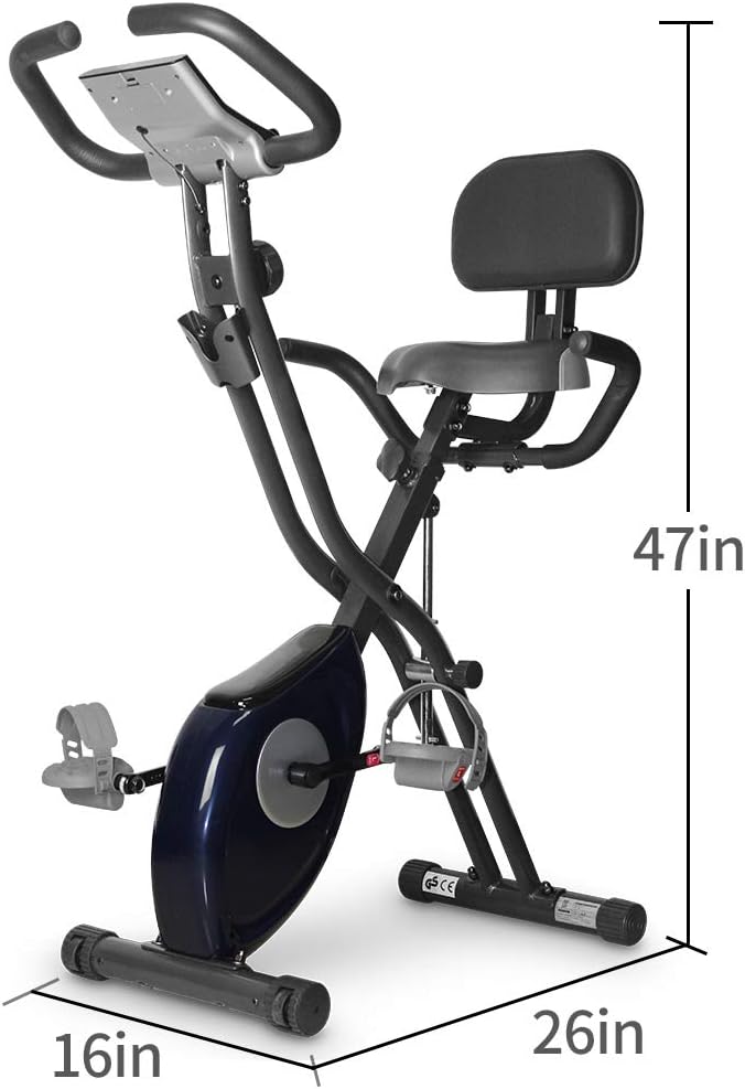 Blue Folding Exercise Bike with LCD Monitor G271822