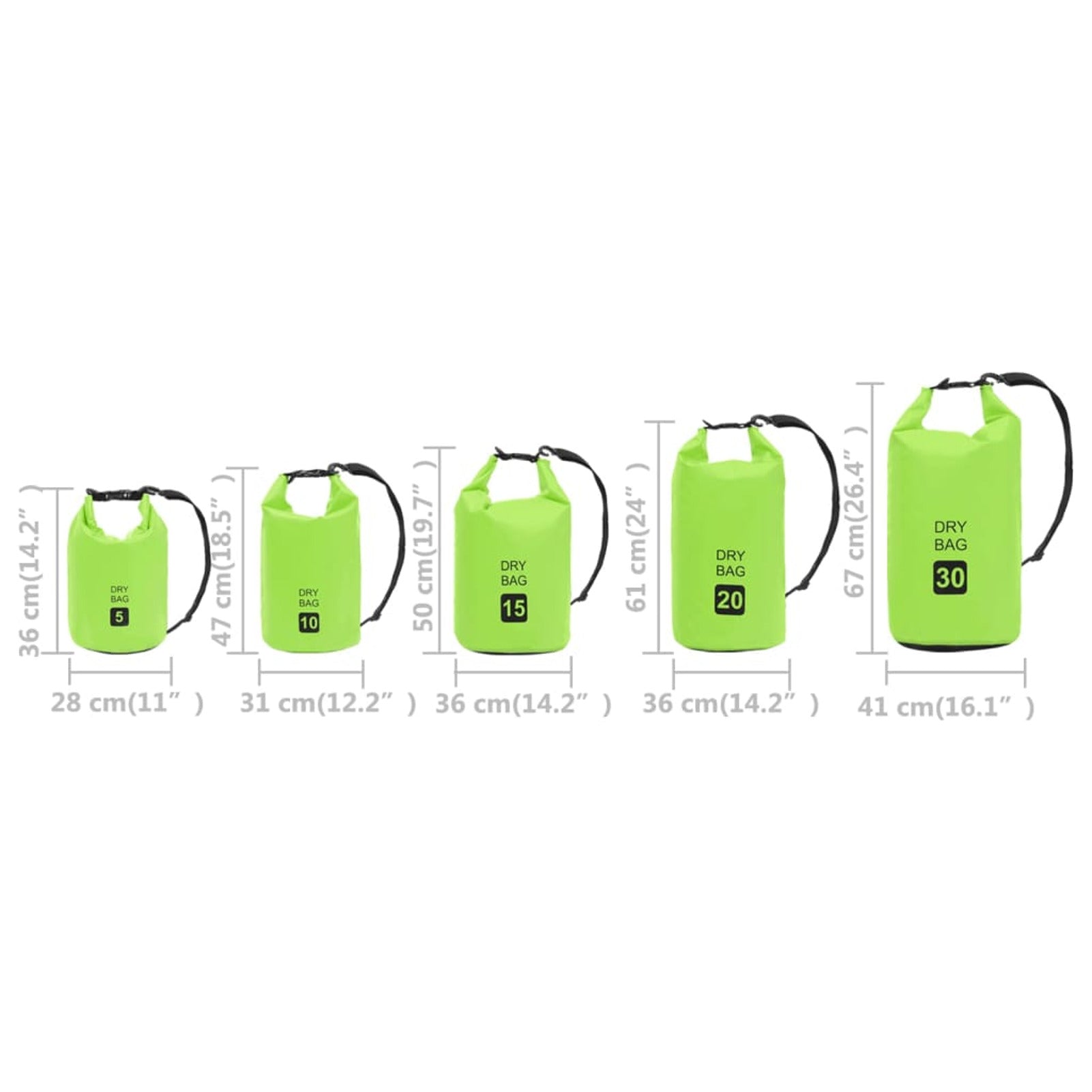 Waterproof Dry Bag 2.6 gal with Adjustable Shoulder Strap L557