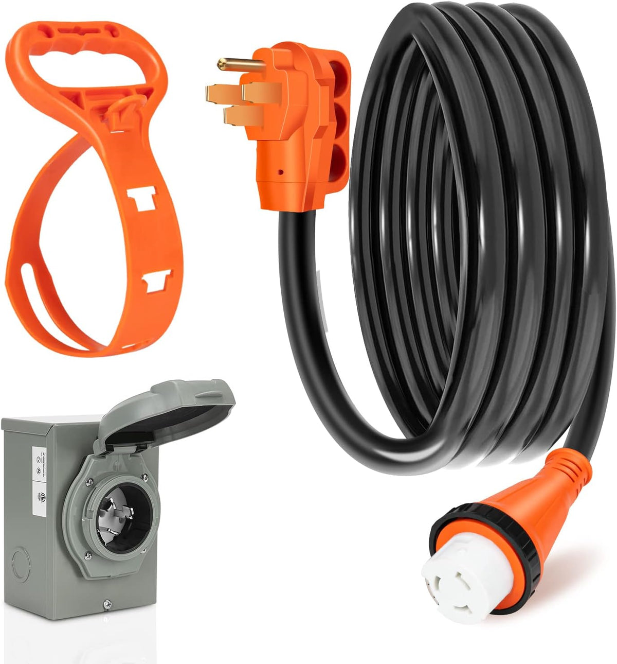 25FT 50Amp Generator Extension Cord with NEMA 14-50P to SS2-50R H129106